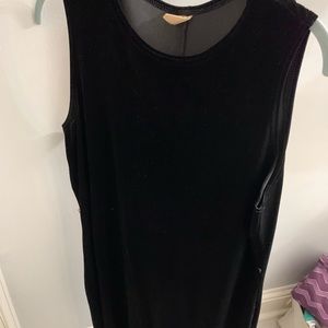 Black velour dress with jacket